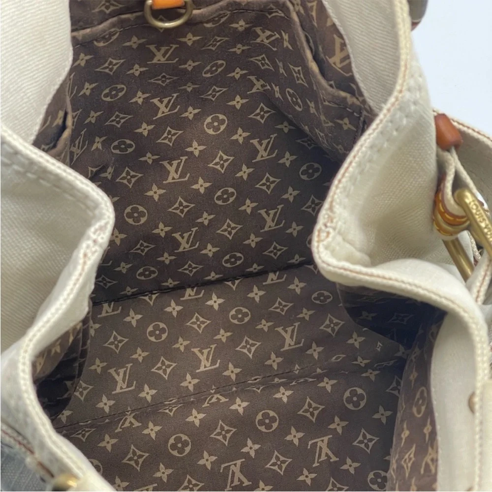 Louis Vuitton Globe Shopper Cruise Tote Bag Canvas Blue